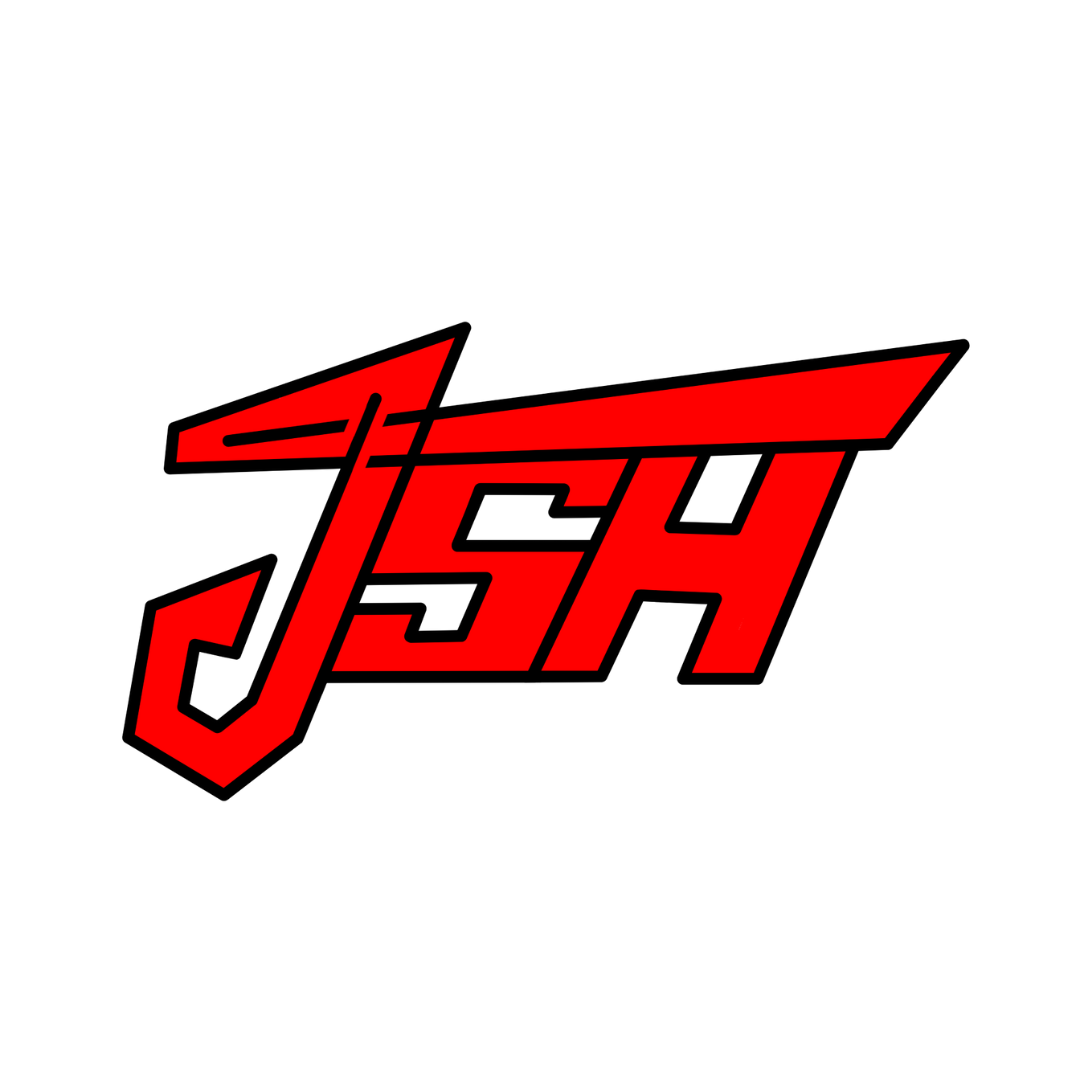 Logo des Vereins: Die Abkürzung JSH in Rot.