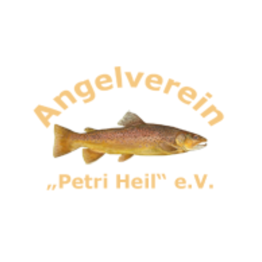Zu sehen ist das Logo vom Angelverein Petri Heil Logo Angelverein Petri Heil