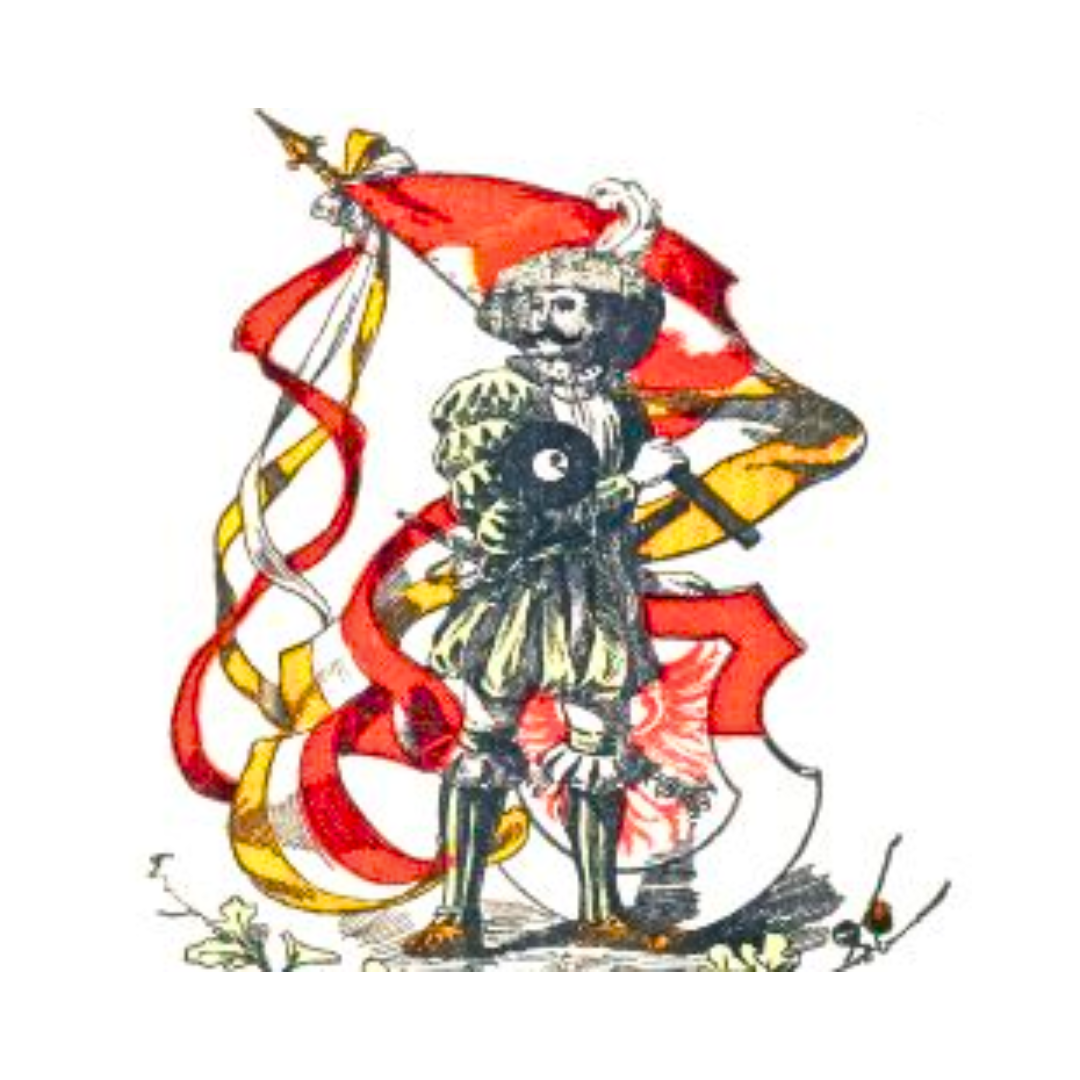 Logo Schützengemeinschaft Halle-Neumarkt e.V. Zu sehen ist das Logo der SG Neumarkt: Ein Ritter mitSchild und Fahne.