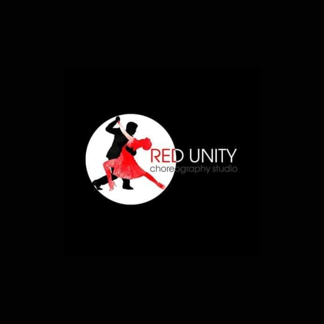 Logo Red Dance Unity: Tanzendes Paar und Vereinsname