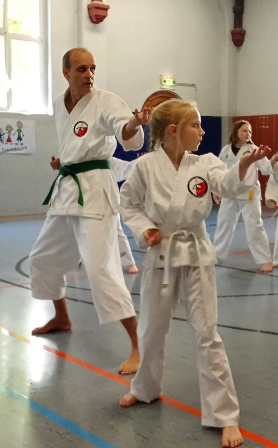 Zwei Karatek&auml;mper bei einem Lehrgang