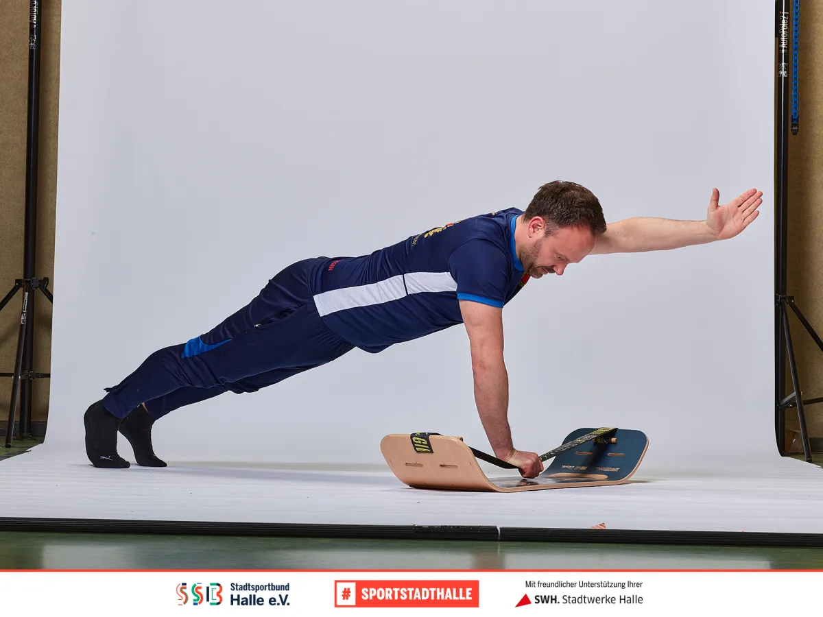 &Uuml;bung auf Balance Board