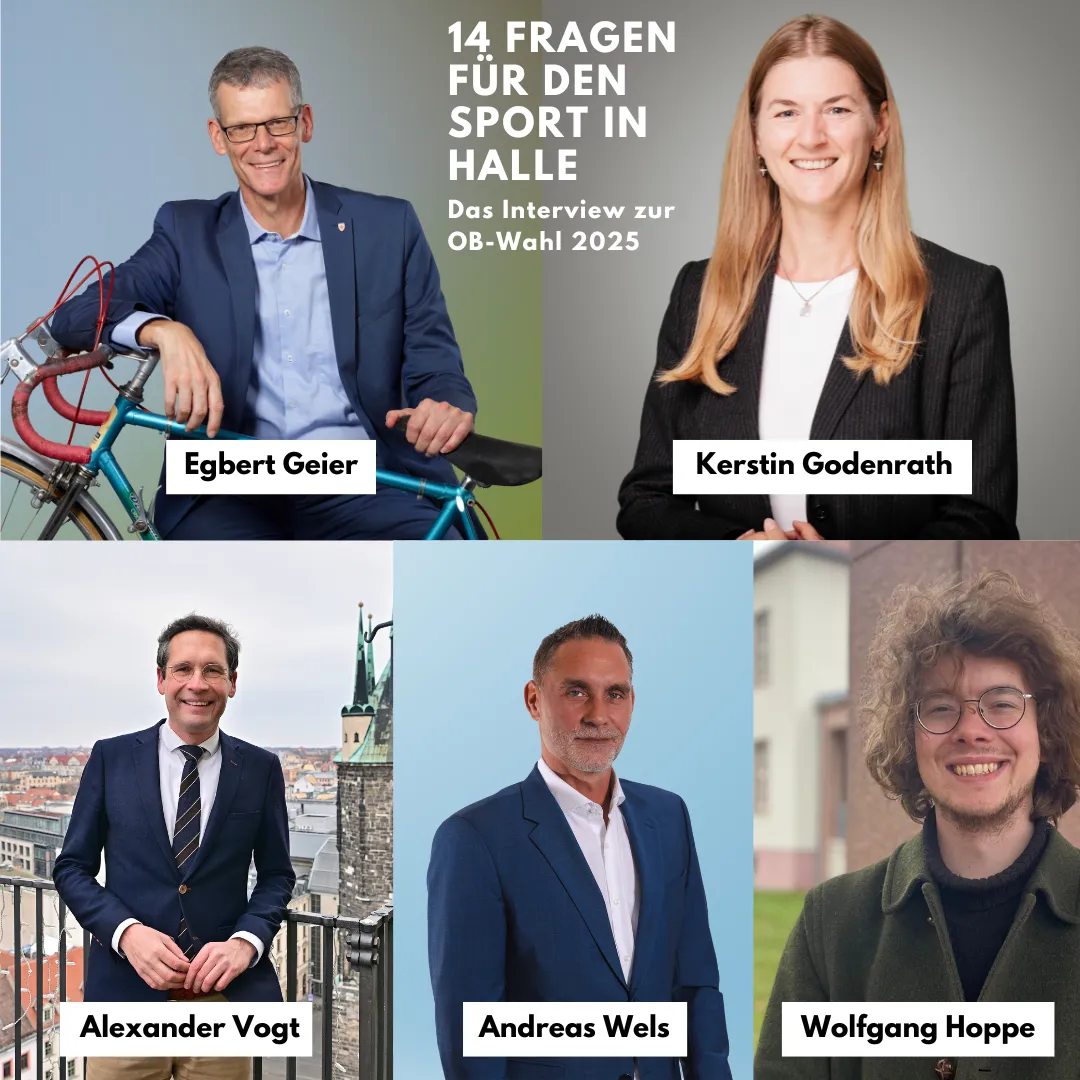 14 Fragen Collage aus Bildern der fünf Befragten.