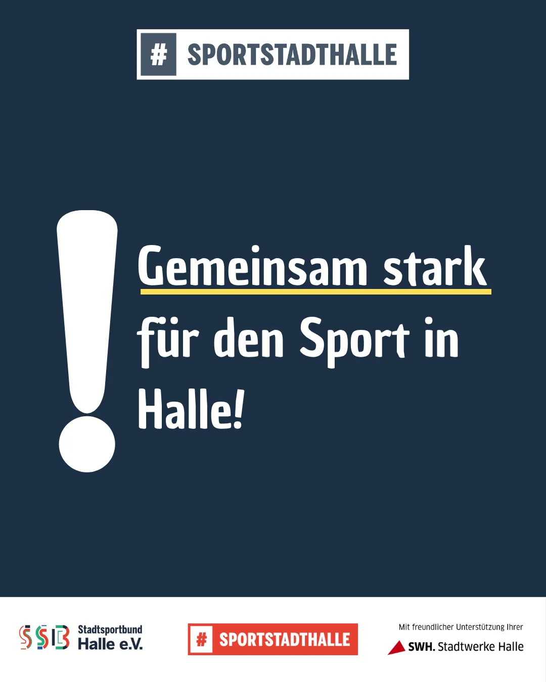 Gemeinsam stark für den Sport in Halle und ein großes Ausrufezeichen