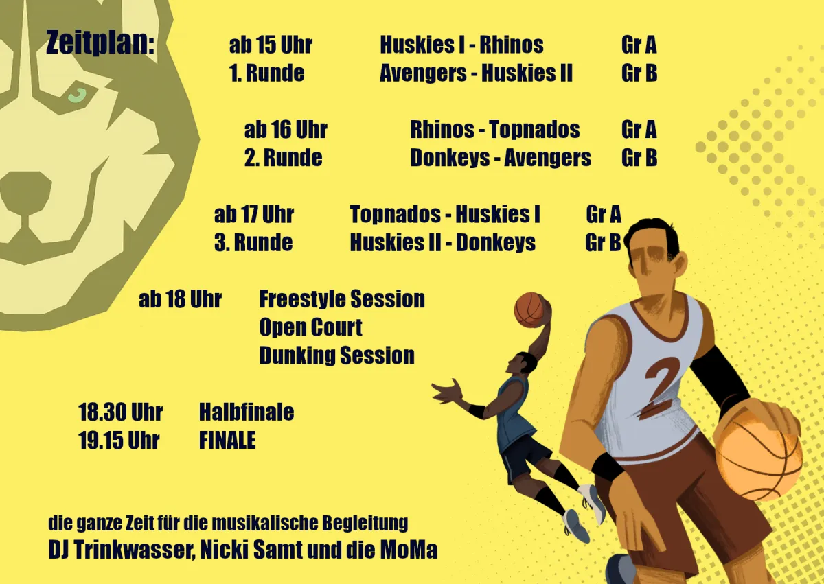 Spielplan HTB Sommerfest (Infos siehe Text)