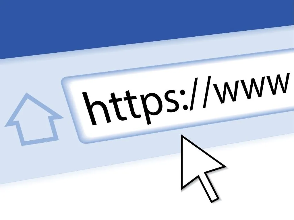 Mauszeiger und URL-Leiste mit Eingabe "https://www"