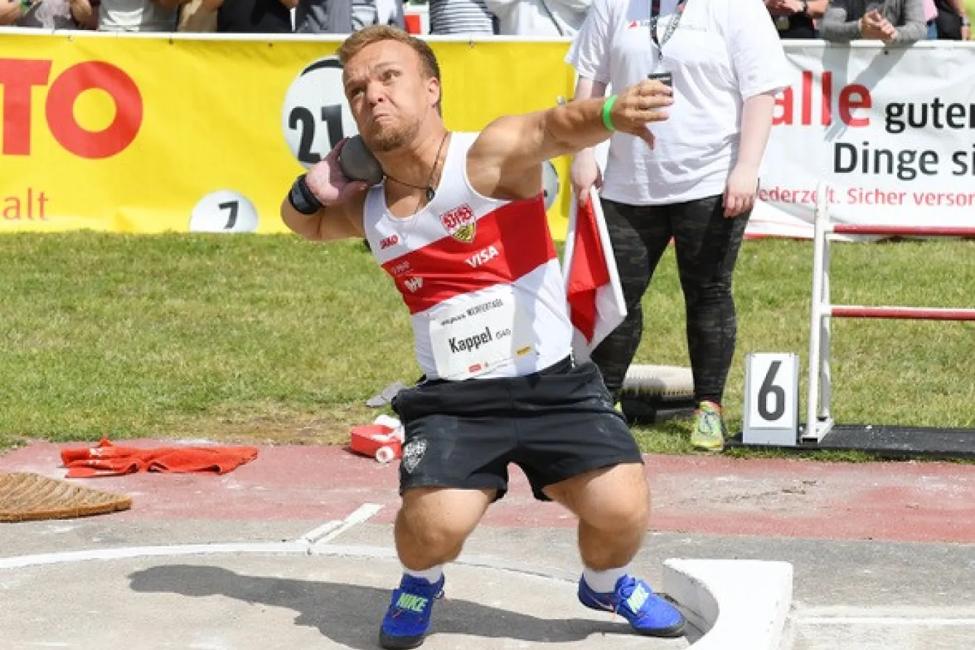Nico Kappel beim Kugelstoßen