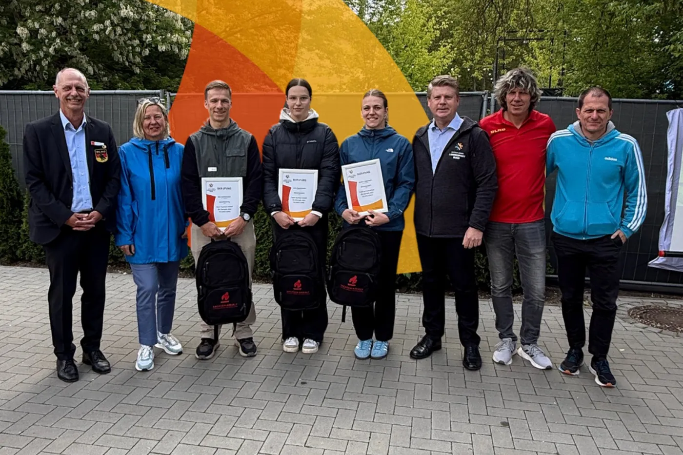 Berufung Team Sachsen-Anhalt Team Sachsen-Anhalt World Games und Verantwortliche aufgereiht bei der Berufung.