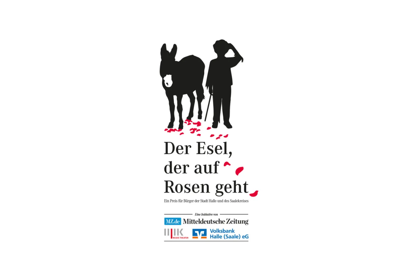 Logo Der Esel der auf Rosen geht